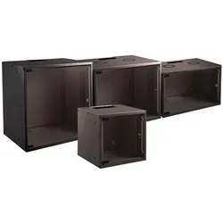 EFB Elektronik Wandgehäuse (6 HE, 19 Zoll Rack), Serverschrank, Schwarz