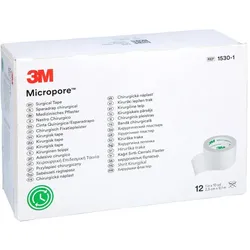 Micropore Vliespfl.2,5 cmx9,1 m weiß 1530-1