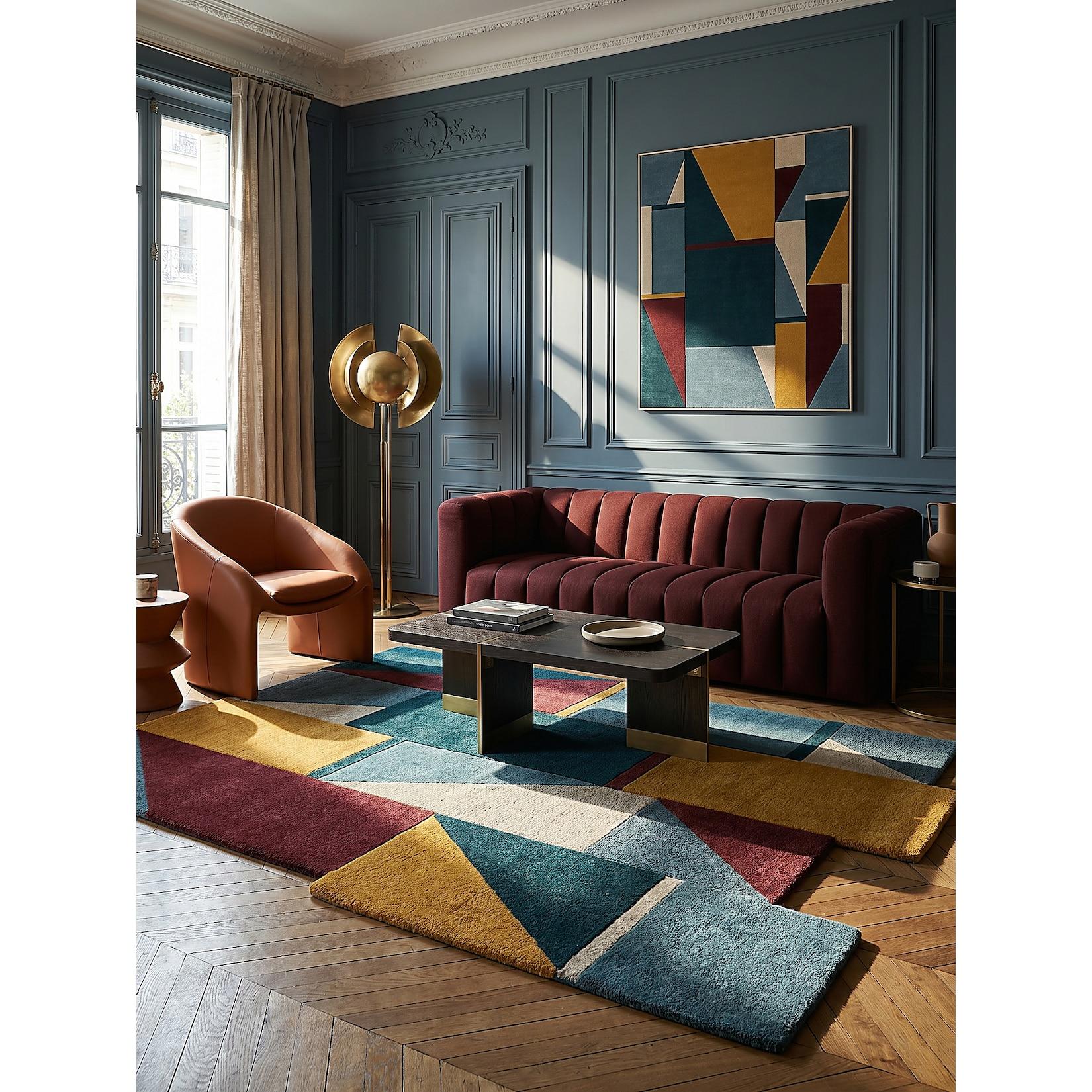 Wollteppich geformt Bunt 120 x 180 cm - HALLEIN Kadima Design