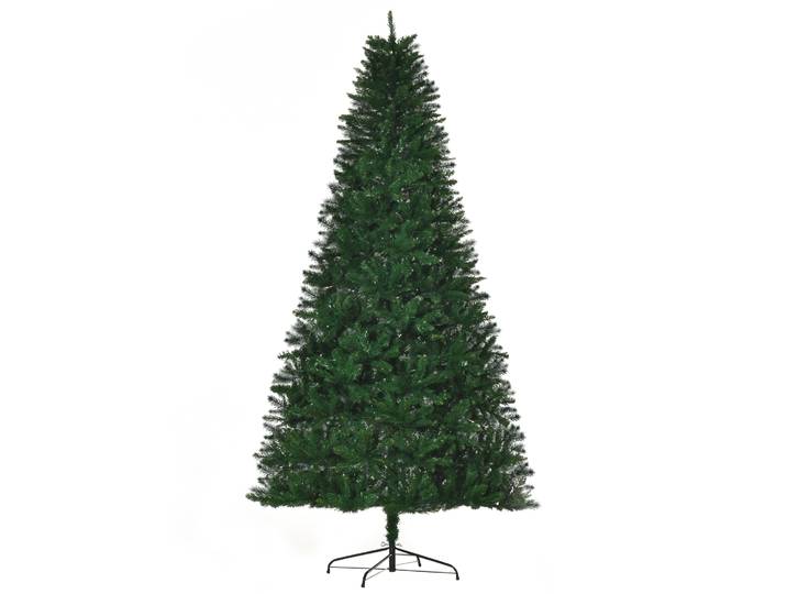 HOMCOM Sapin de Noël Artificiel 240H cm 1499 Branches épines Imitation Nordmann Grand réalisme Vert