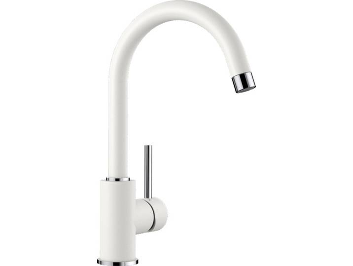 Mitigeur MIDA en Silgranit avec col de cygne orientable à 360°, Blanc (519418)