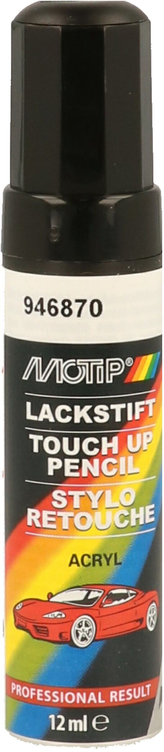 Motip Fahrzeuglack Kompakt Schwarz Matt 12 Ml 946870 0.012l
