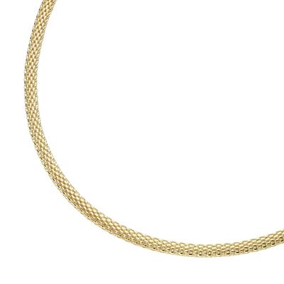 Collier SMART JEWEL "Mesh-Optik, Silber 925", gold, Halsketten, Herren, 45cm, Silber 925 (Sterlingsilber), Collier