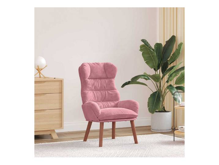 vidaXL Sessel, Sessel Rosa 69 x 74 x 93 cm Samt