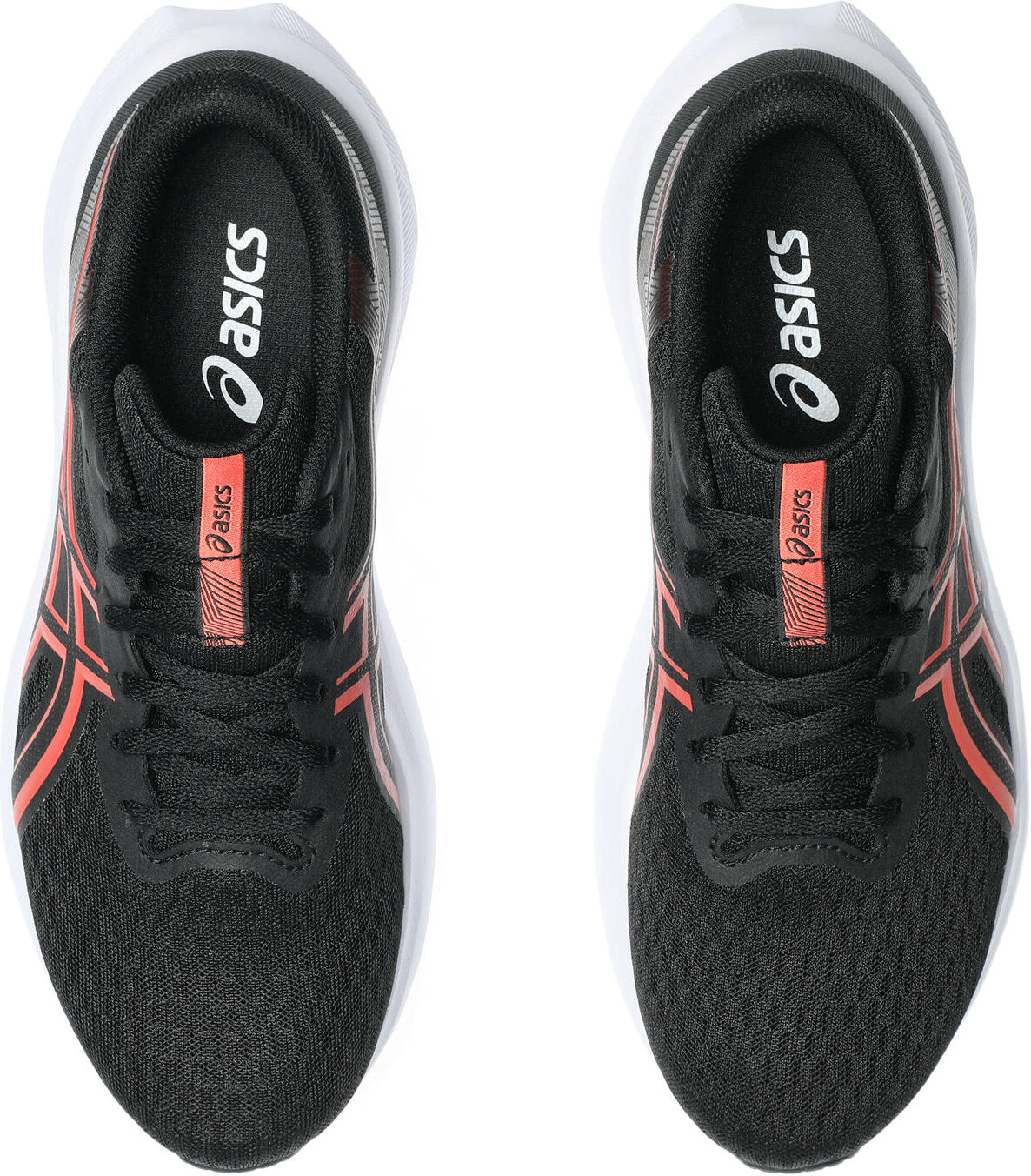 Laufschuh ASICS "PATRIOT 14", Damen, Gr. 43,5, schwarz (schwarz, schwarz pink clay), Textil, Schuhe Laufschuh schwarz, schwarz pink clay 43,5