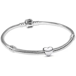 Pandora 21492 Damen-Armband Silber Starterset mit Mini Herz, 18 cm