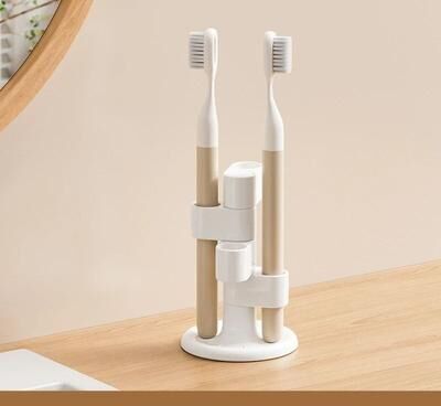 Uplifted Goods Rotating Toothbrush & Makeup Brush Holder 1pc