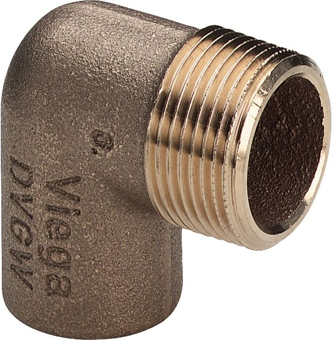 Viega Winkel 18 mm x 1/2" AG, Rotguss