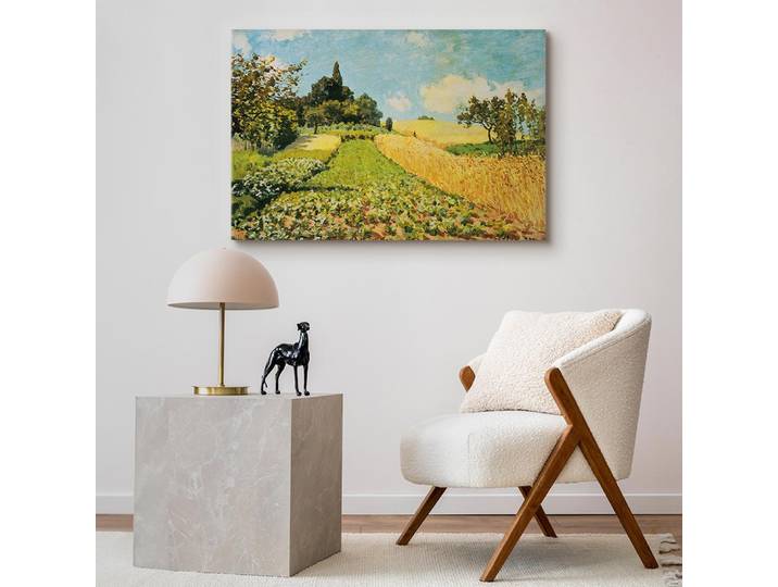 Toile Champ de blé Feutre Doré/Doré 120 x 80cm