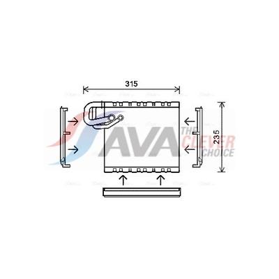 AVA CLEVER CHOICE Verdampfer, Klimaanlage msv550 für Mercedes VW