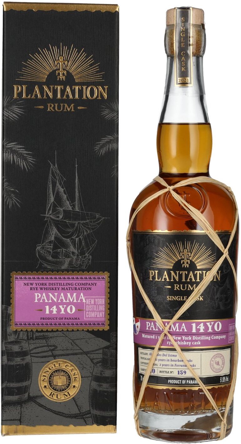 Plantation Rum PANAMA 14 Years Old Rye Whiskey Maturation Edition 2021 51,8% Vol. 0,7l in Geschenkbox