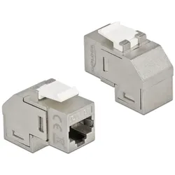 DeLOCK Keystone Modul RJ45 Buchse zu RJ45 Buchse Cat.6A 90° gewinkelt