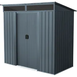 Pergart Metallgerätehaus Lüttich 64-65-84 184 x 109 cm (Modell 64) anthrazit