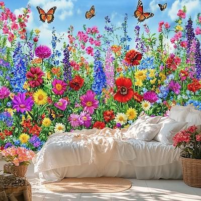 Landschaft Kleine Margerite Wandteppich Großer Wandteppich Wandgemälde Dekoration Foto Hintergrund Decke Vorhang Wohn Schlaf Wohnraum Dekoration