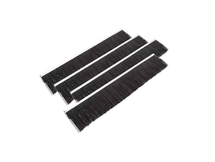 Wiltec Jeu 4x Brosse de rechange 55 cm – pour Balayeur à pelouse 105 cm – pour Balai ramasseur autoporté pour Tondeuse autoportée Tracteur de pelouse Nettoyeur de pelouse