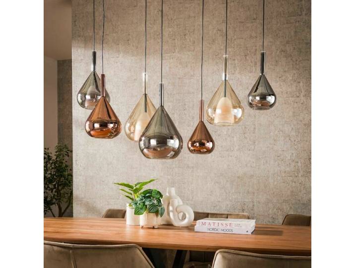 Liadomo Pendelleuchte Sirius, skandinavisch, bunte Glasschirme 7
