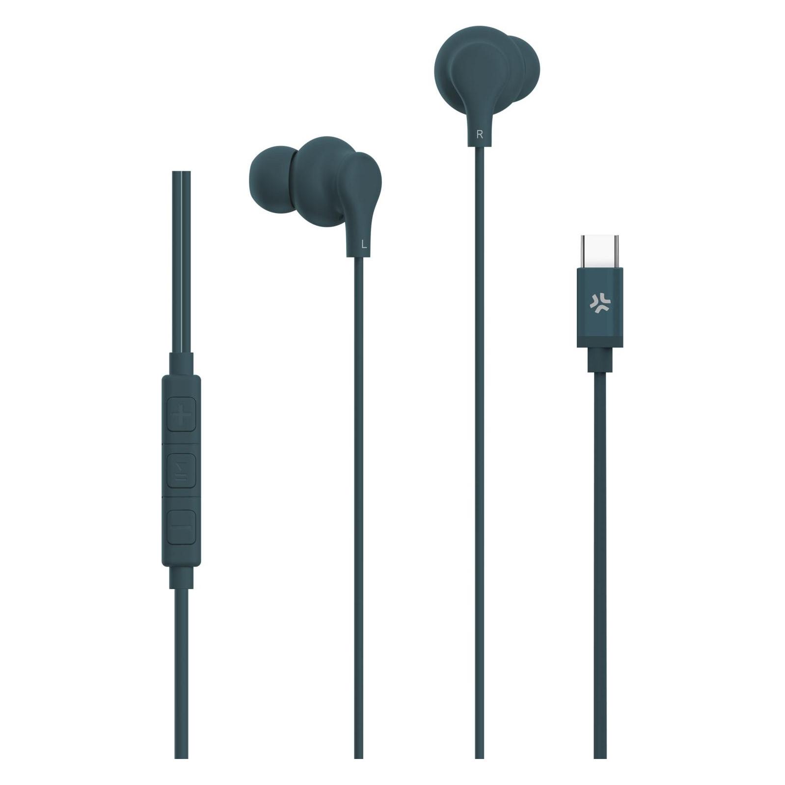 Celly USB-C Stereo Wired Earphones (Keine Geräuschunterdrückung, Kabelgebunden) (UP1600TYPECBL)