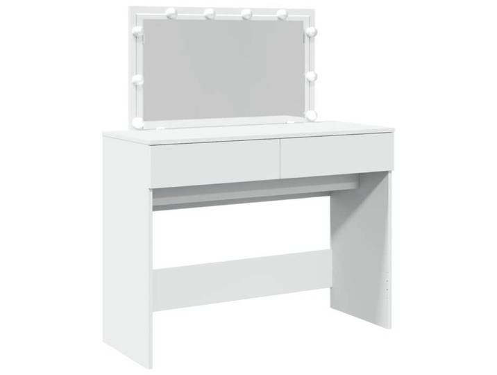 Coiffeuse/Table de maquillage - avec LED - blanc 100x40x120 cm SS148122