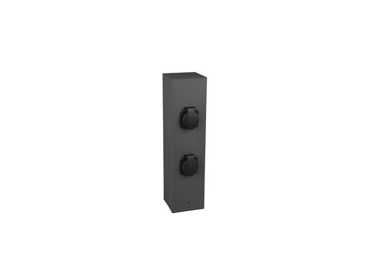 Trio Leuchten Gartensteckdose Steckdosenpoller, Anthrazit, Metall, 10x40x10 cm, Elektrogeräte, Elektronik-Zubehör, Steckdosen & Stecker