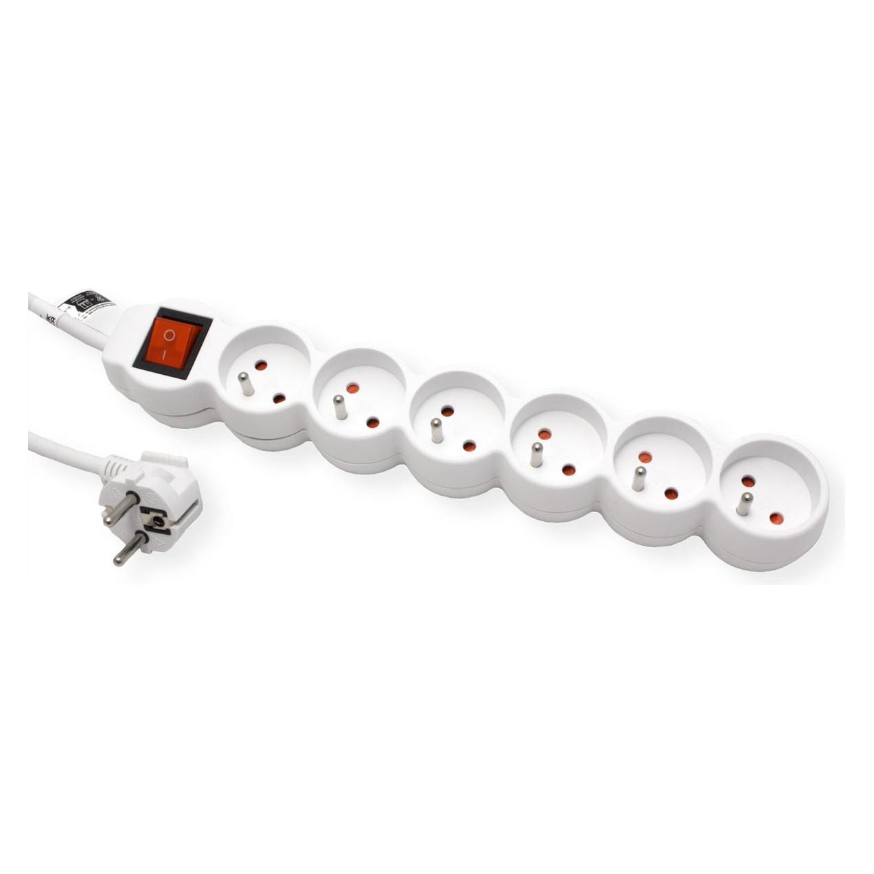 Value 6-fach Steckdosenleiste UTE mit Schalter (6x, CEE 7/3, CEE 7/4, CEE 7/5, CEE 7/7, Typ 12, Typ 13, 3 m) (19.99.0966)