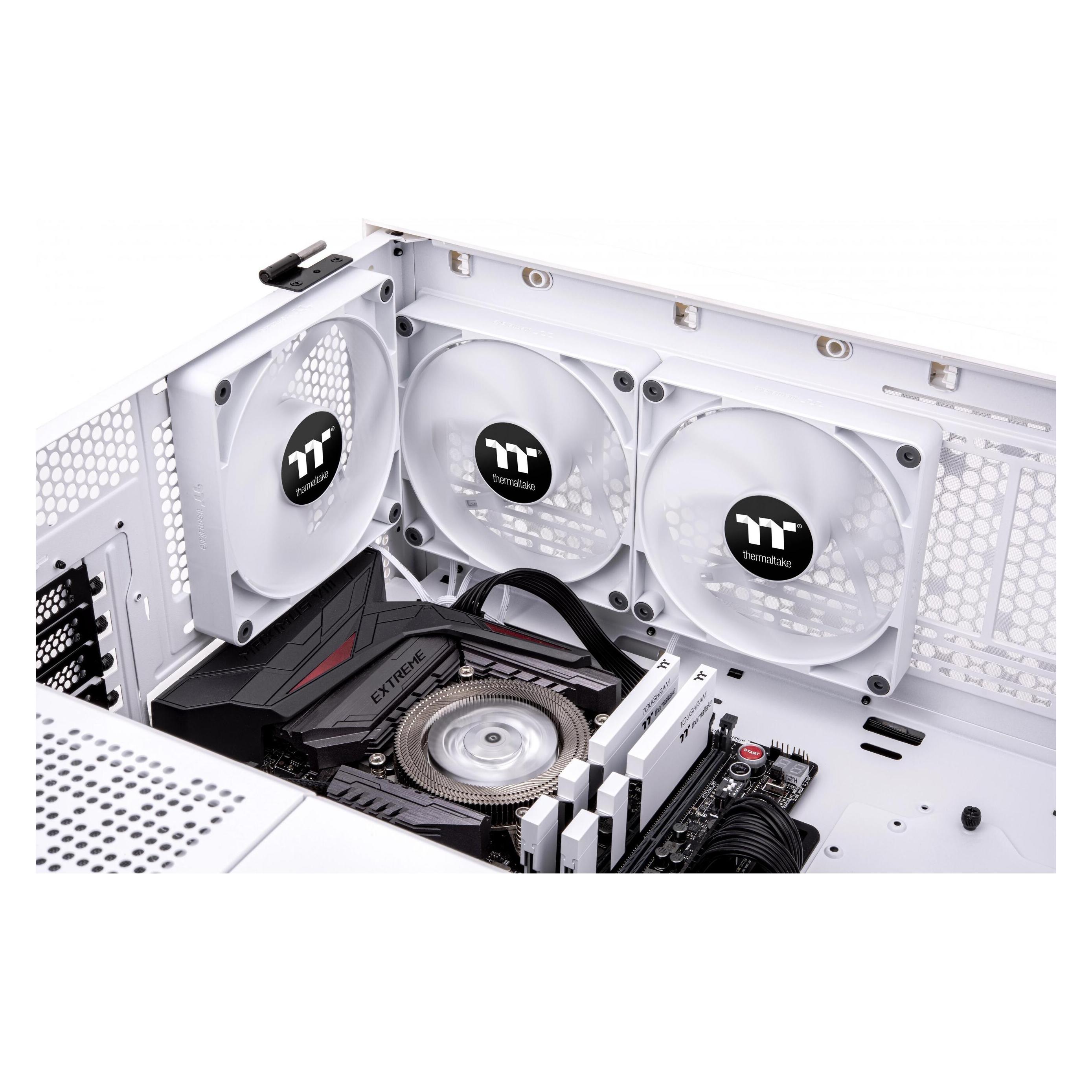 Thermaltake TT CT140 PC Cooling Fan White 2 Pack CL-F152-PL14WT-A (140 mm, 2x) (CL-F152-PL14WT-A)