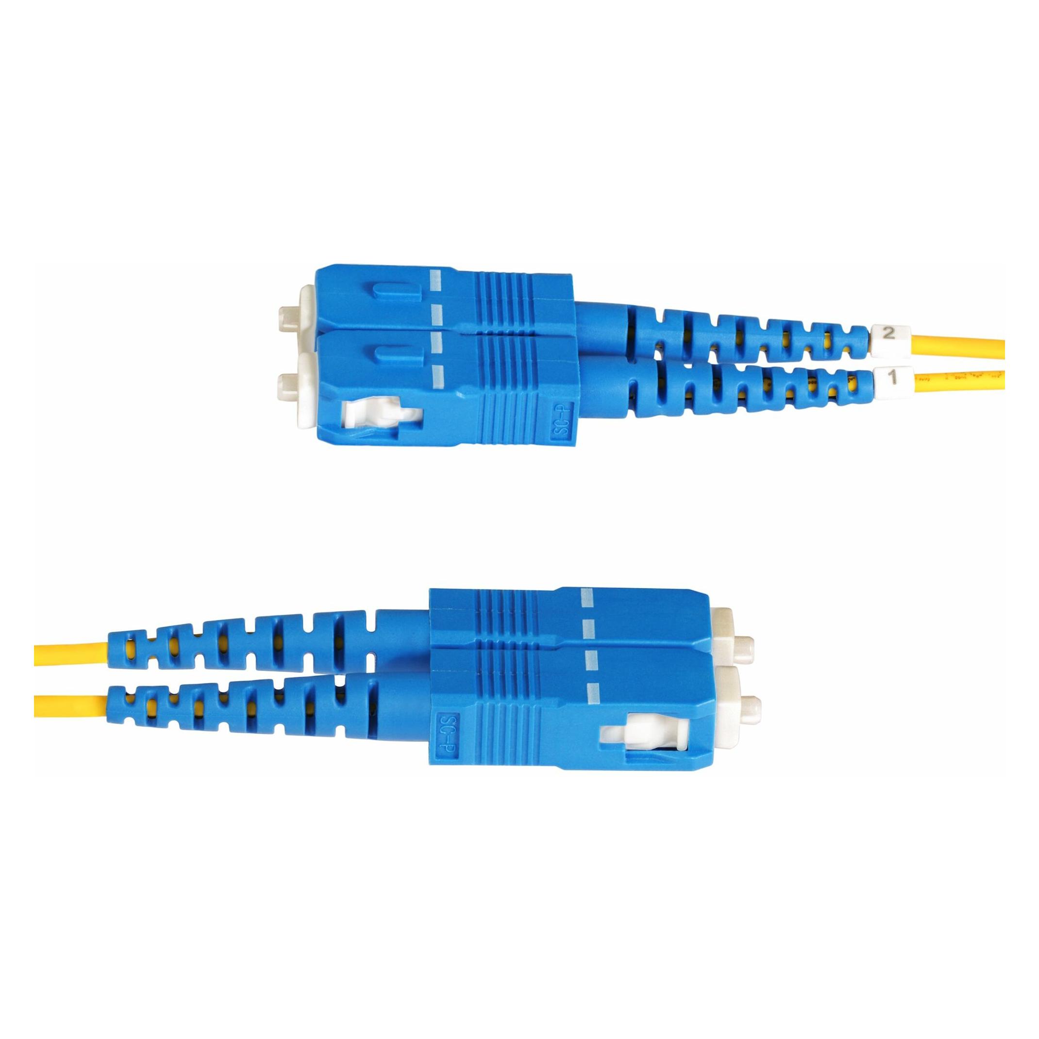 StarTech com 1m OS2 LWL Patchkabel LC zu SC (UPC) Singlemode Duplex, 9/125µm, 10G, Biegeunempfindlic (1 m) (SMLCSC-OS2-1M)