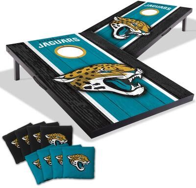 Skip's Garage Jacksonville Jaguars NFL Compact 2x3 Tailgate Cornhole Board Set