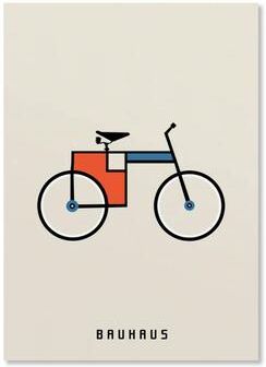 Inspire Essentials Abstract Bauhaus Orange Geometric Wall Art Canvas Prints 9 7.87 11.81 In