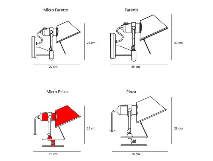 Tolomeo Micro Pinza Wandleuchte Orange - Artemide - Design - Aluminium