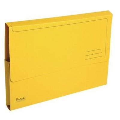 Exacompta 10er Packung Aktenmappen mit Verschlußkappe aus Recycling-Karton 290g Forever, für Format DIN A4