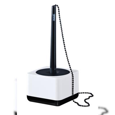 HAN Kugelschreiberständer i-Line, elegant m. Kette, Minenfarbe schwarz, weiß-schwarz