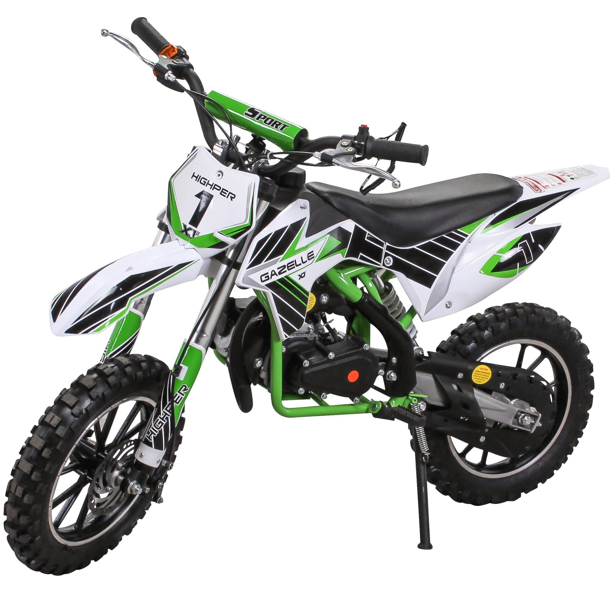 Actionbikes Motors Kinder Crossbike Gazelle | Benzin Motorrad - Mini Crossbike - Motocross - Pocket Bike - Dirt Bike - bis 35 km/h - ab 6 Jahren