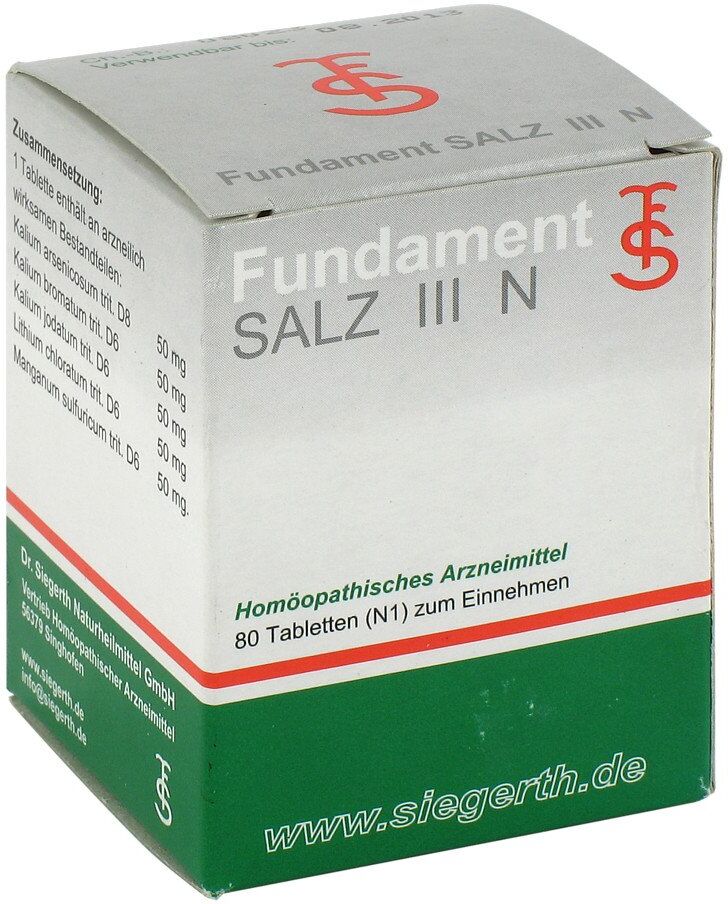 Fundament Salz Iii N Tabletten