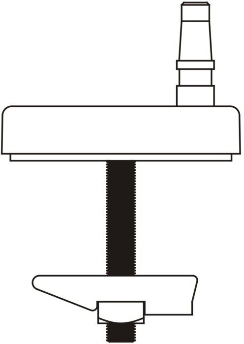 Pagette Pagette Familia Steckbefestigung 793200100 Edelstahl, von oben für integrierte Befestigung
