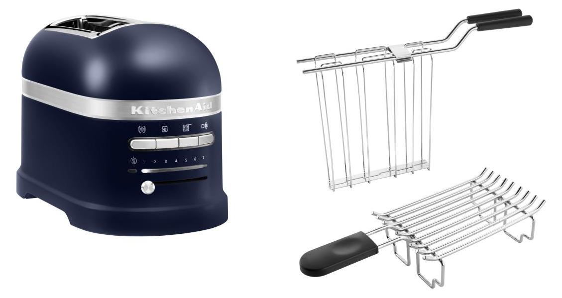 KitchenAid Set 1, Toaster + Brötchenaufsatz Artisan 5KMT2204 Tintenblau