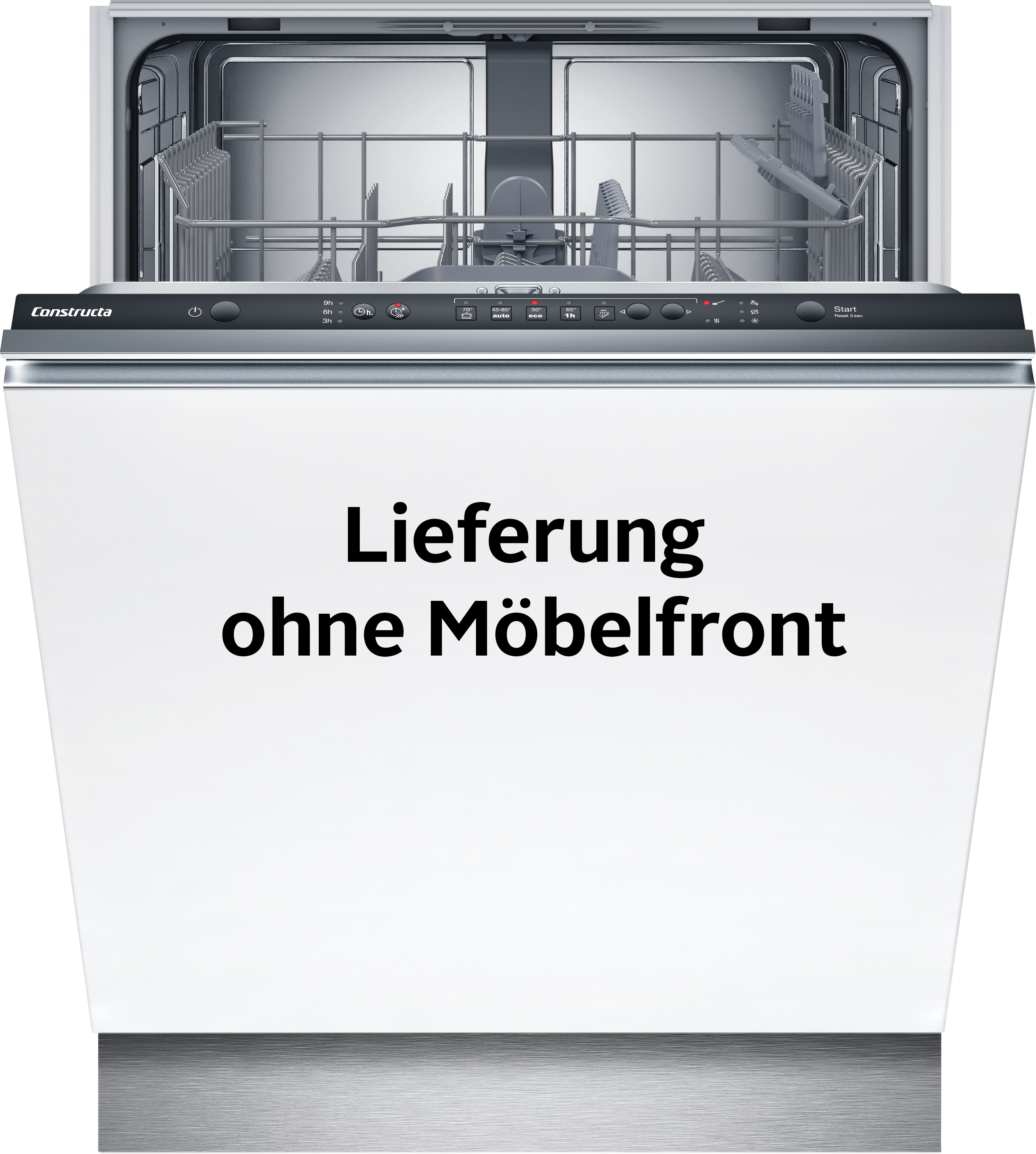 CONSTRUCTA vollintegrierbarer Geschirrspüler "CB5VX01HTE", Energieeffizienz: E (A-G), weiß, B:59,8cm H:86,5cm T:55cm, Geschirrspüler
