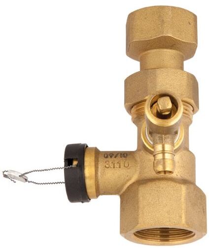 Afriso Kappenventil 77924 G 3/4 x 3/4, mit Ablasshahn