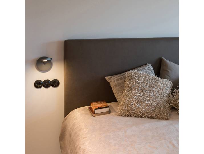 Demetra Spotlight, Dimmer, 3.000 K, grau - Artemide - Wohnzimmer - Design - Metall - Rund