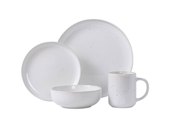 Geschirr-Set Keira Perlweiss Stoneware 16 Stk - Geschirr-Set