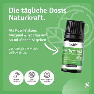 Thymian ÖL Bio Linalool naturrein äth.Öl 5 ml Ätherisches Öl