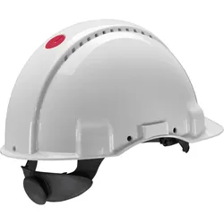3M Schutzhelm, Uvicator, Ratschenverschluss, nicht belüftet, dielektrisch 1000 V, Lederschweißband, Weiß, G3001MUV-VI