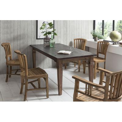 Stuhl SIT "Cottbus aus recyceltem Teakholz – Massivholz – Brettsitz", beige (natur), B:50cm H:95cm T:55cm, Massivholz, Stühle, Stuhl, Massiver Brettsitz aus recyceltem Teakholz mit zeitlosem Design