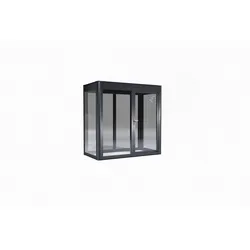 SunElements Design Gewächshaus SunCasa Power mit Photovoltaikdach 2.1 anthrazit-metallic, Wände: 6mm Acrylglas, Dach: Doppelglasmodul 5 % Transparenz