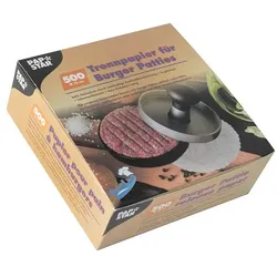 Papstar 500 Trennpapiere für Burger Patties weiß - Ø 13 cm weiß, 13 cm