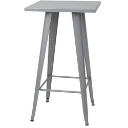 Chefgastro Stehtisch | HxBxT 105x60x60cm | Metall Industriedesign| Grau | Bistrotisch Bartisch