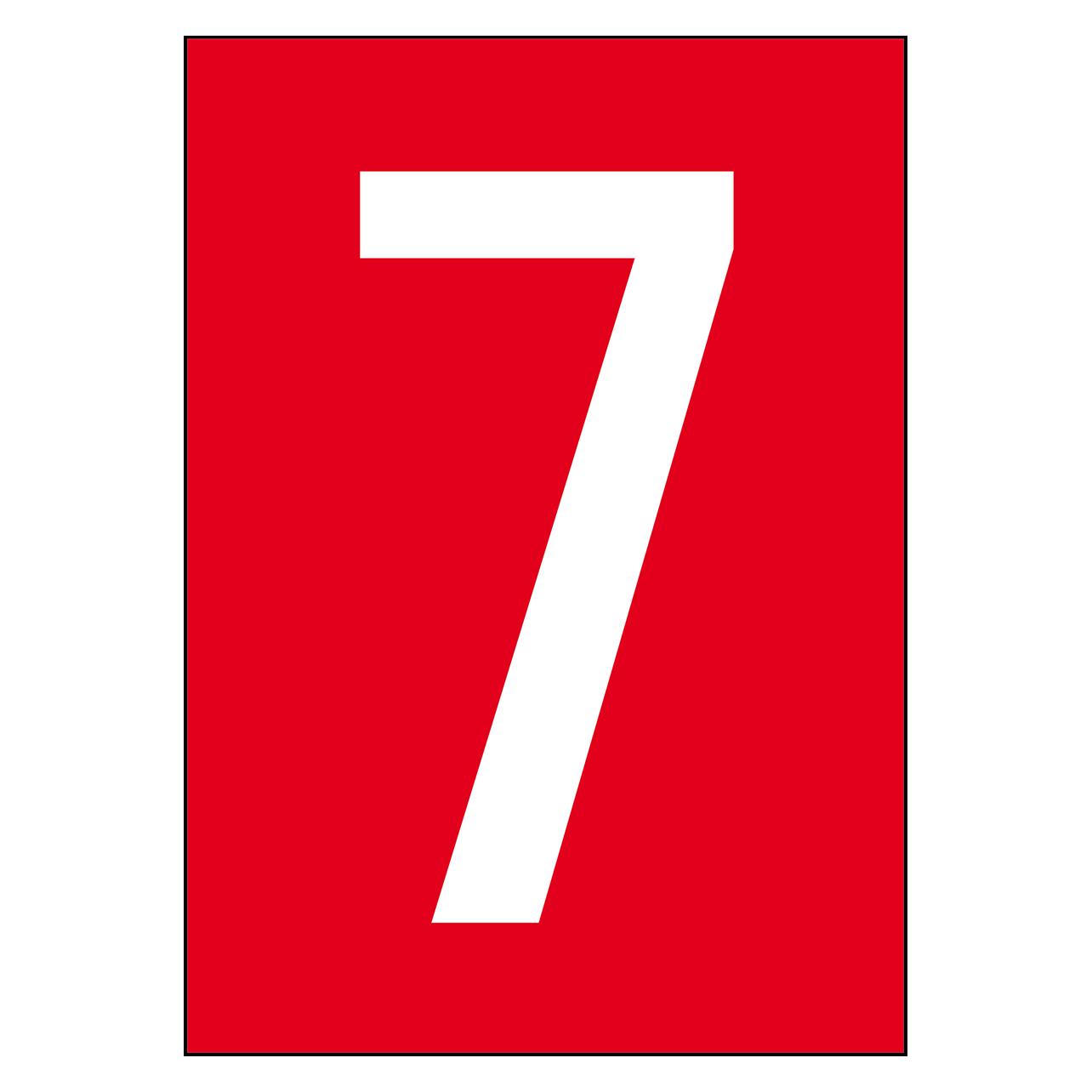 Brady A4-Etiketten mit Zahlen und Buchstaben (NL7541A4RD-7)