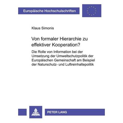 Von formaler Hierarchie zu effektiver Kooperation?, Taschenbuch von Klaus Simonis, Peter Lang GmbH, Internationaler Verlag der Wissenschaften,