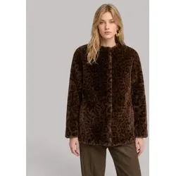 Marella für Damen. 2623456044200 Braune Mlsmacro-Jacke (38), Lässig, Tierdruck, Polyester