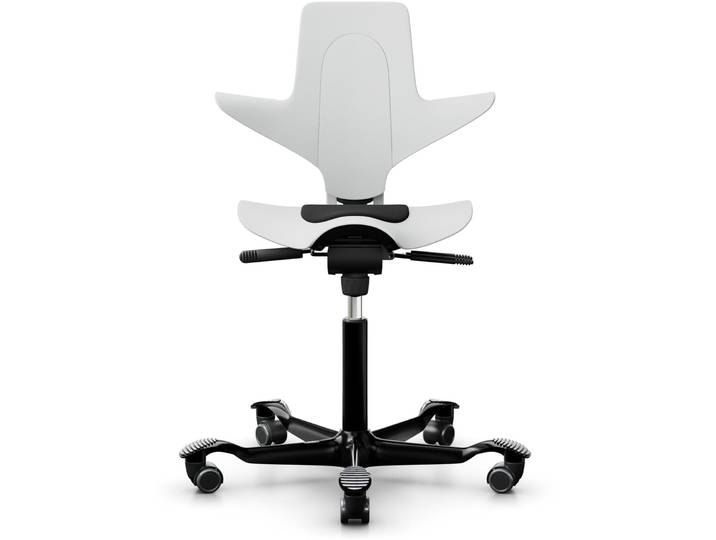HAG Bürostuhl Capisco Puls 8010 Schwarz, Weiss Polyester/Aluminium Höhenverstellbar - Bürostuhl