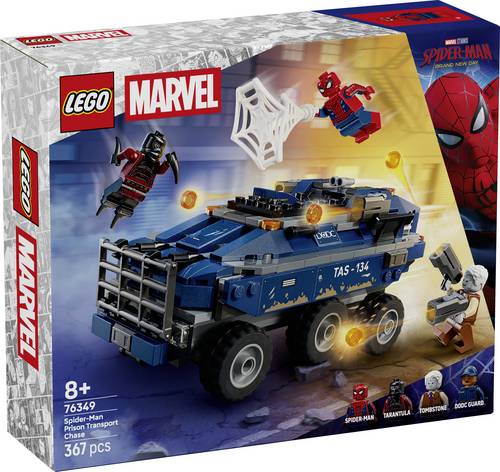 76349 LEGO MARVEL SUPER HEROES Spider-Man Jagt den Gefängnistransporter Bauspielzeug 4 Minifiguren
